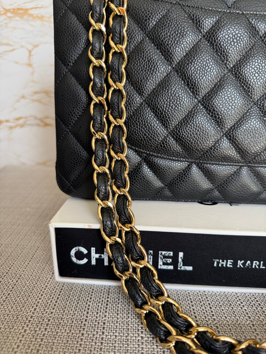 CHANEL series 15 Black Caviar GHW Jumbo Timeless Classic Double Flap Bag 2011