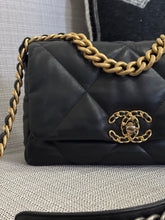 Load image into Gallery viewer, Chanel 19 Flap Bag from series 31 2021 in Black Lambskin Mixed Metal GHW Size Small
