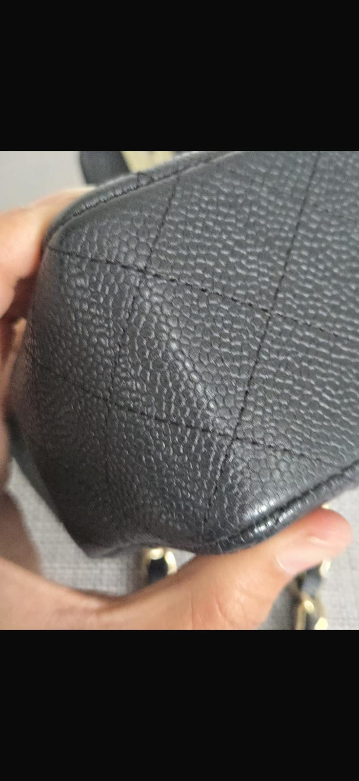 CHANEL series 20 Black Caviar Brushed GHW Mini rectangular Flap Bag