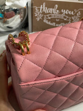 Load image into Gallery viewer, Chanel 22K 2022 Fall/Winter Collection Pink Caviar Coco First Mini Flap Bag with Aged GHW (AS3580)
