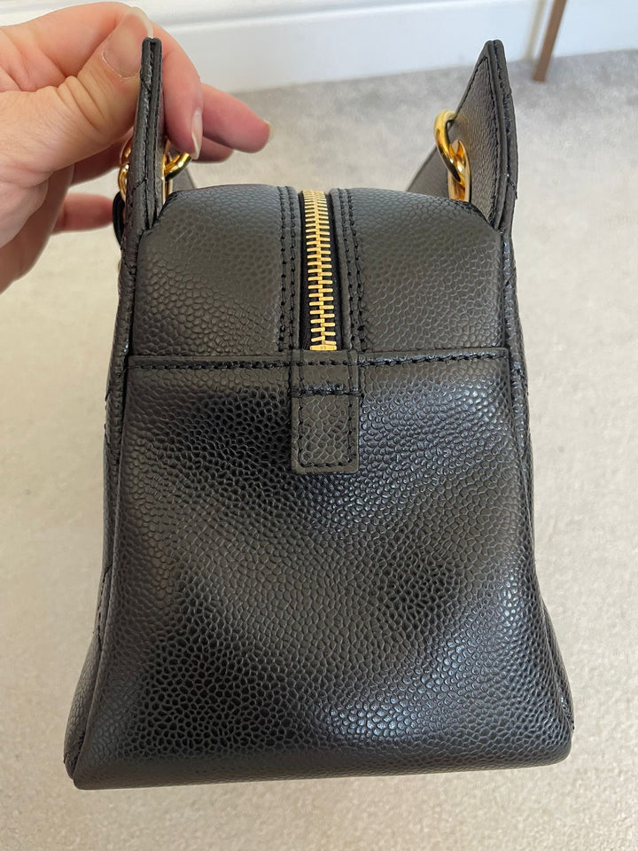 Petite Timeless Tote (PTT) in Black caviar GHW series 14 2011