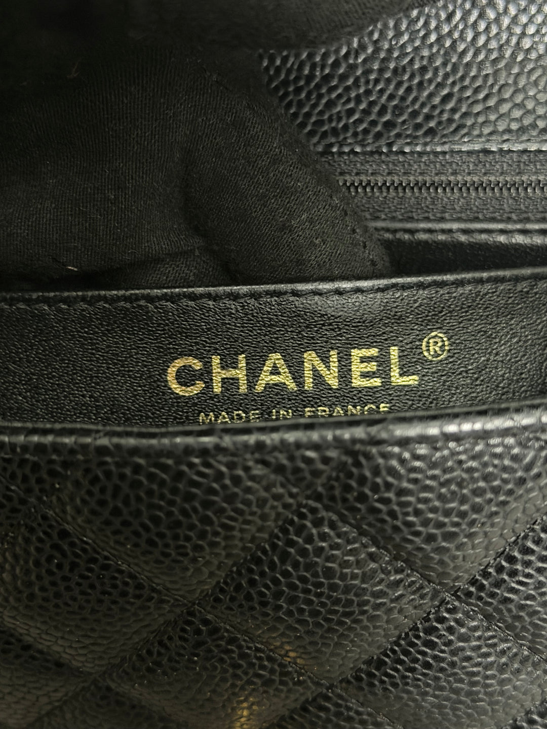 CHANEL series 13 Black Caviar GHW Vintage Square Mini Flap Bag with Edge stitching