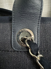 Load image into Gallery viewer, Chanel series 21 2015 Denim Deauville Tote with Leather Handle Size Medium (15 inches)
