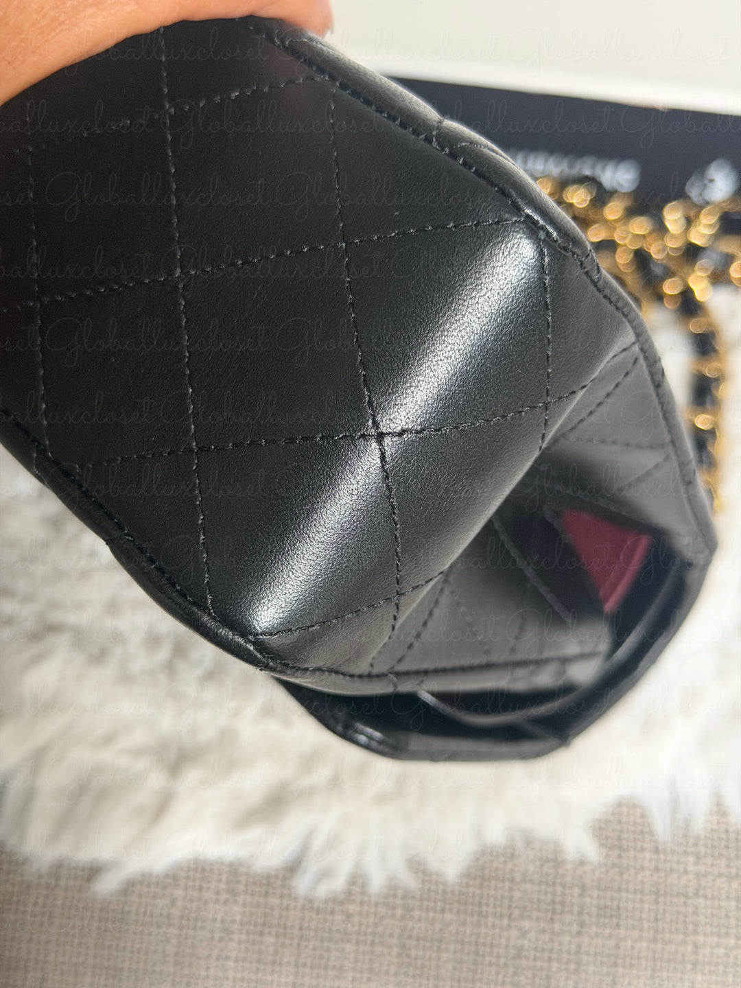 CHANEL Black Lambskin GHW SMALL Timeless Classic Double Flap Bag 2022 Microchipped