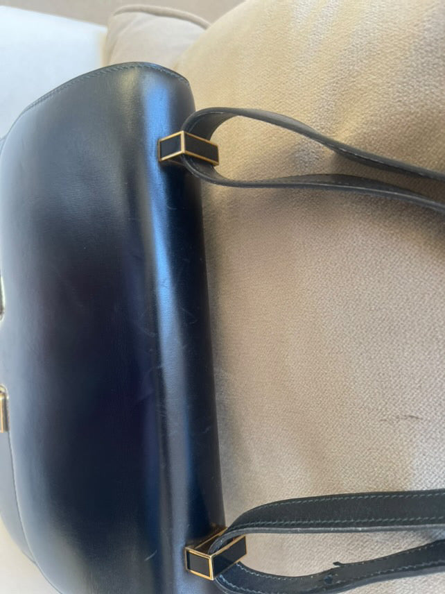 HERMES Constance 24 Black Box Leather Enemel H Closure GHW Vintage Stamp J in Sq