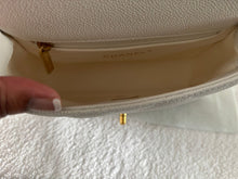 Load image into Gallery viewer, CHANEL 23P 2023 White Caviar Sweetheart Adjustable Chain Small Flap Bag Aged GHW
