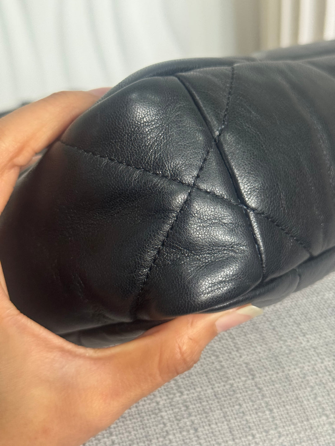 CHANEL 19 Size Small Black Lambskin Mixed Hardware Flap bag with Top Handle