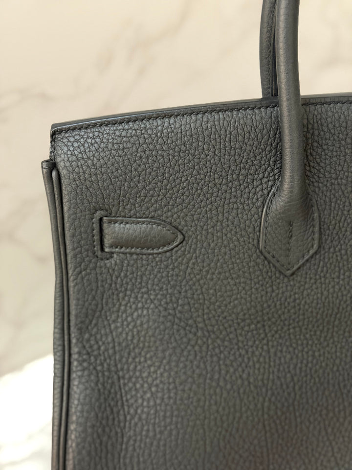 Hermes Birkin 35 Noir Black Togo Leather GHW Stamp T 2015