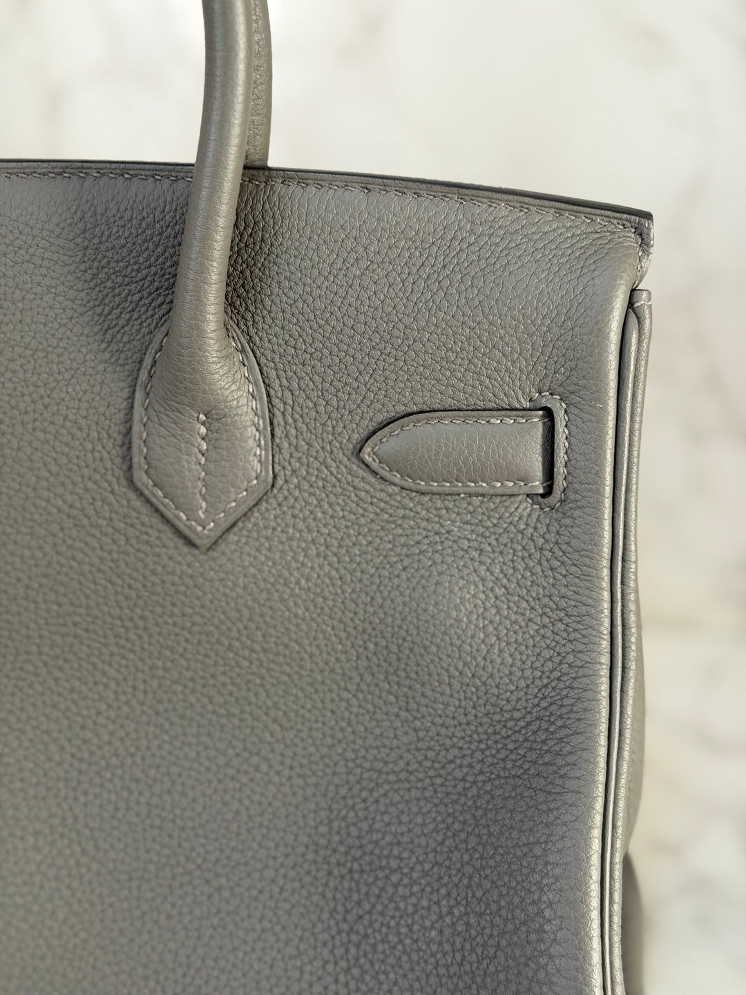 Hermes Birkin 30 Gris Meyer Togo Leather GHW Stamp U 2022