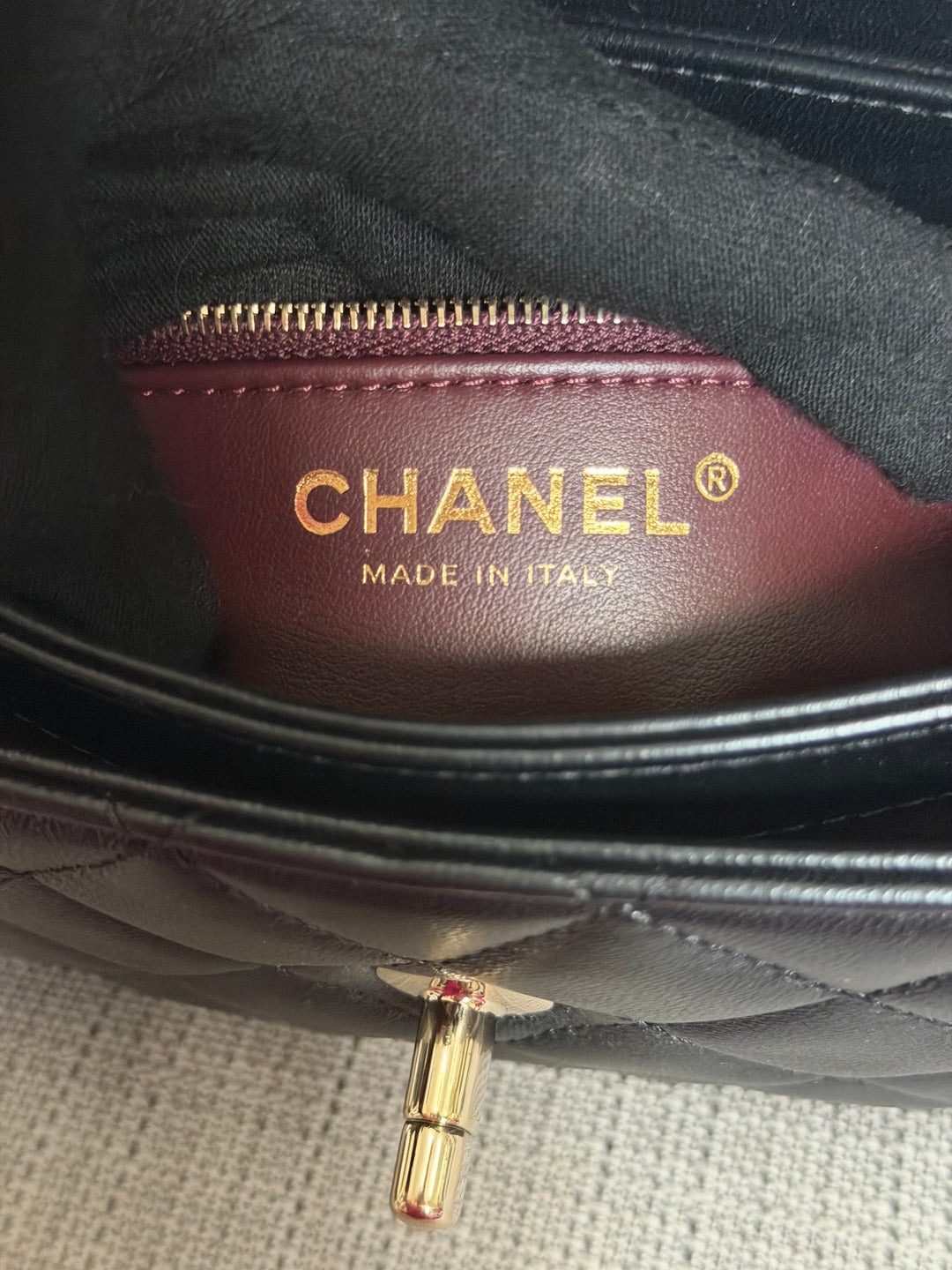 CHANEL Black Lambskin LGHW Trendy CC Flap Bag size MINI 8 inches with detachable Strap 2023/2024