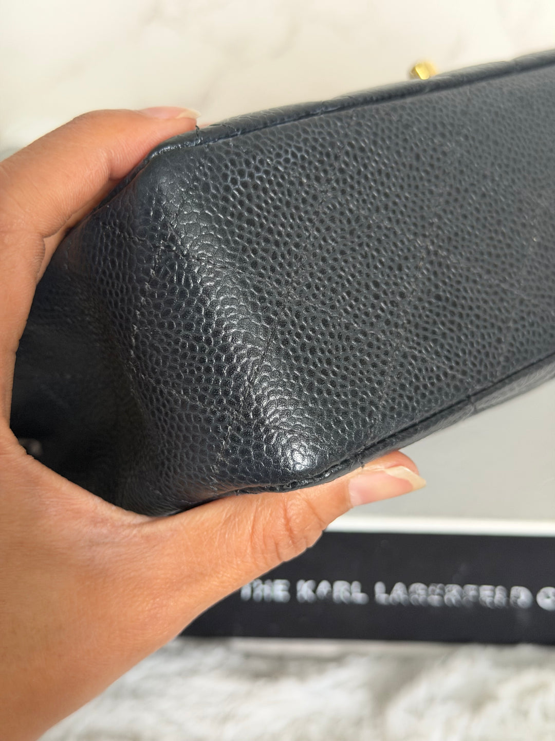 CHANEL series 16 Black Caviar GHW Medium ML Timeless Classic Double Flap bag 2011/2012