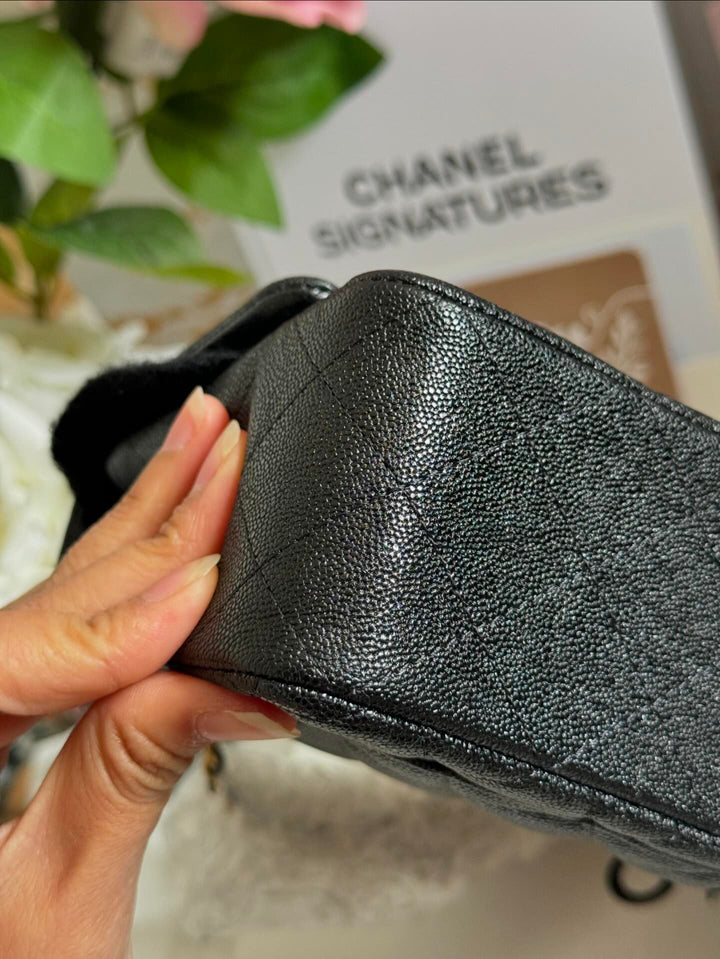 Chanel 21S 2021 Summer Spring Collection Black Caviar GHW Mini Rectangular Top Handle Flap Bag