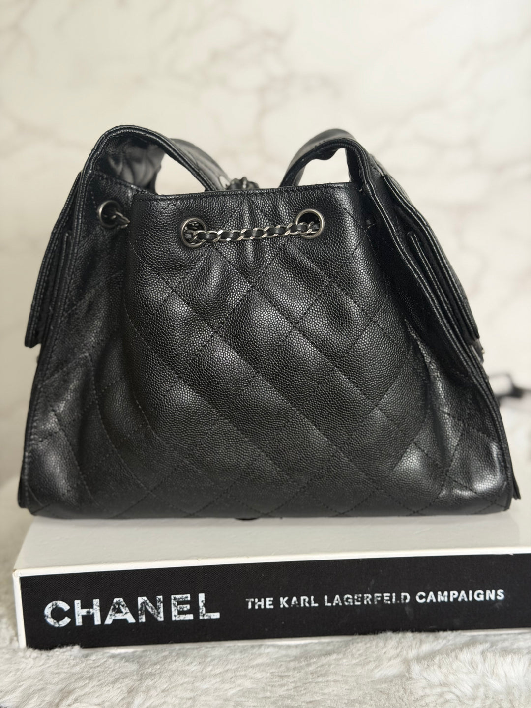 CHANEL 25 Hobo Bag Size SMALL in Black Caviar Ruthenium Hardware 2026