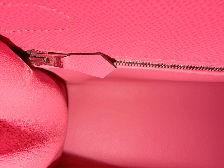 Hermes Kelly 28 in Rose Azalee Pink Epsom Leather PHW Stamp C 2018