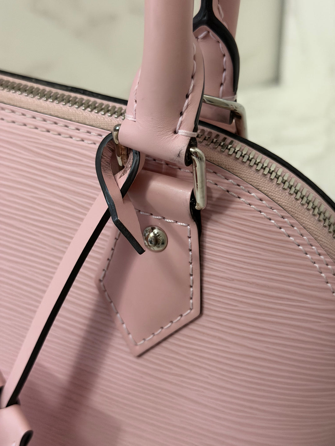 LOUIS VUITTON LV Alma BB in Rose Ballerine Epi Leather with Shiny Silver Hardware 2017