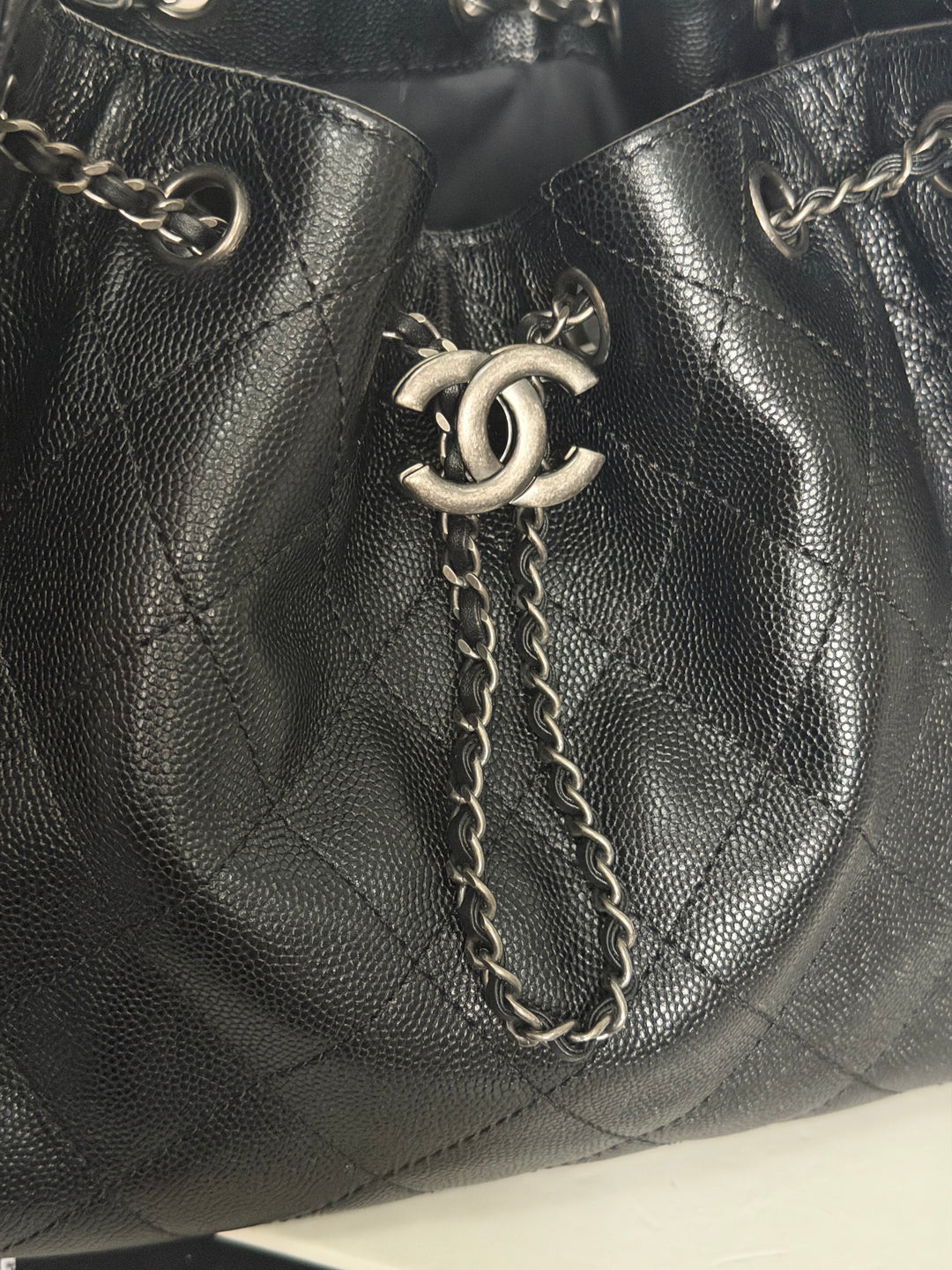 CHANEL 25 Hobo Bag Size SMALL in Black Caviar Ruthenium Hardware 2026