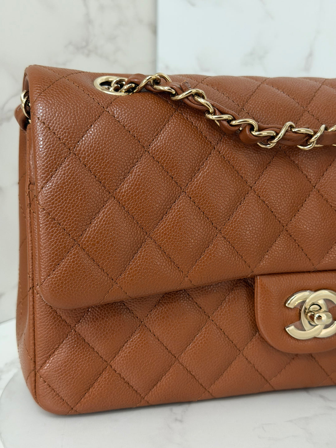 CHANEL Brown Caviar LGHW Medium ML Timeless 11.12 Classic Double Flap Bag 2023