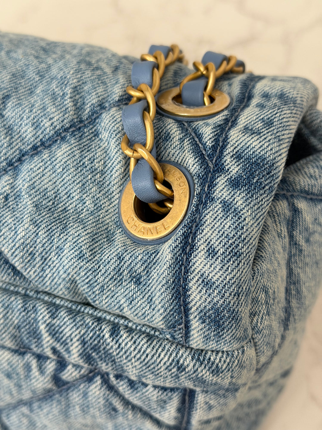 CHANEL 25K collection 2025 Blue Denim Large Flap Bag