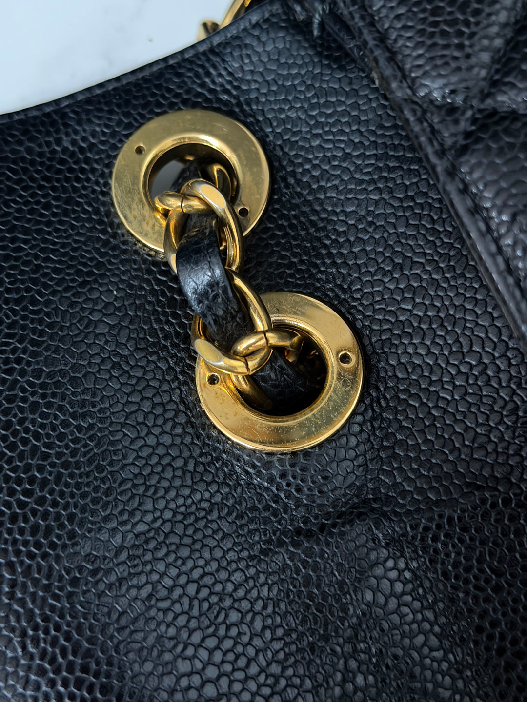 Chanel Series 7 24K GHW Black Caviar Vintage Jumbo Single Flap Bag 2008/2009