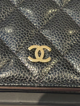 Load image into Gallery viewer, Chanel series 23 2016 Black caviar GHW Bi Fold Yen Wallet
