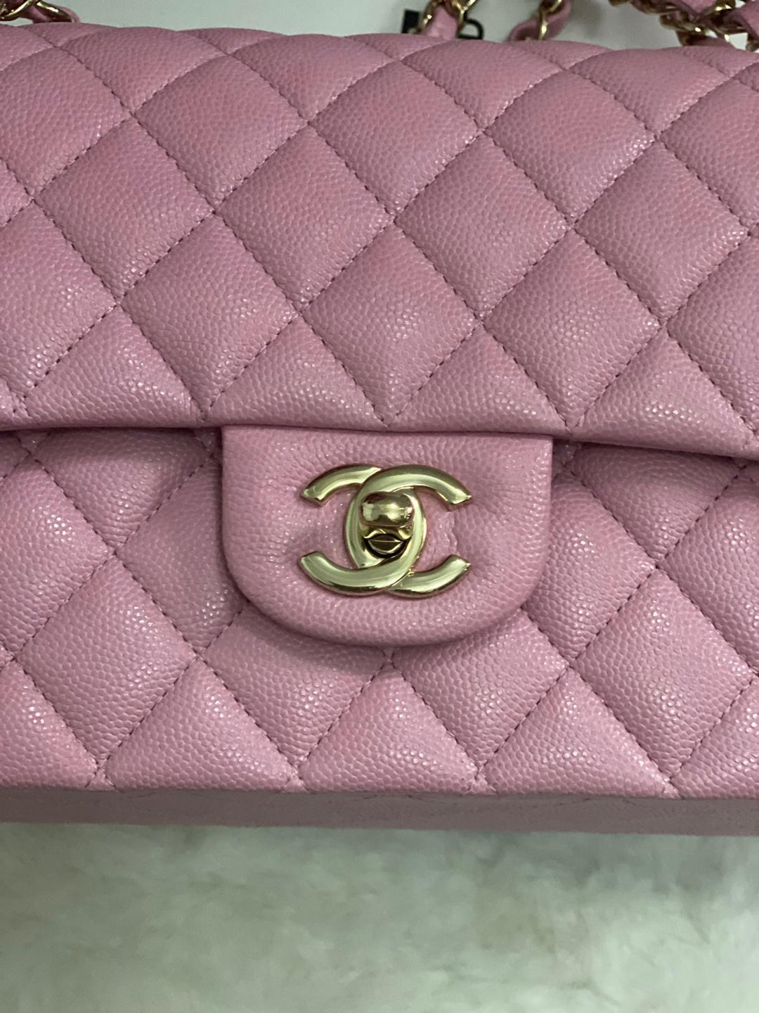 CHANEL 22S 2022 Dark Pink Caviar LGHW Medium ML Timeless Classic Double Flap Bag