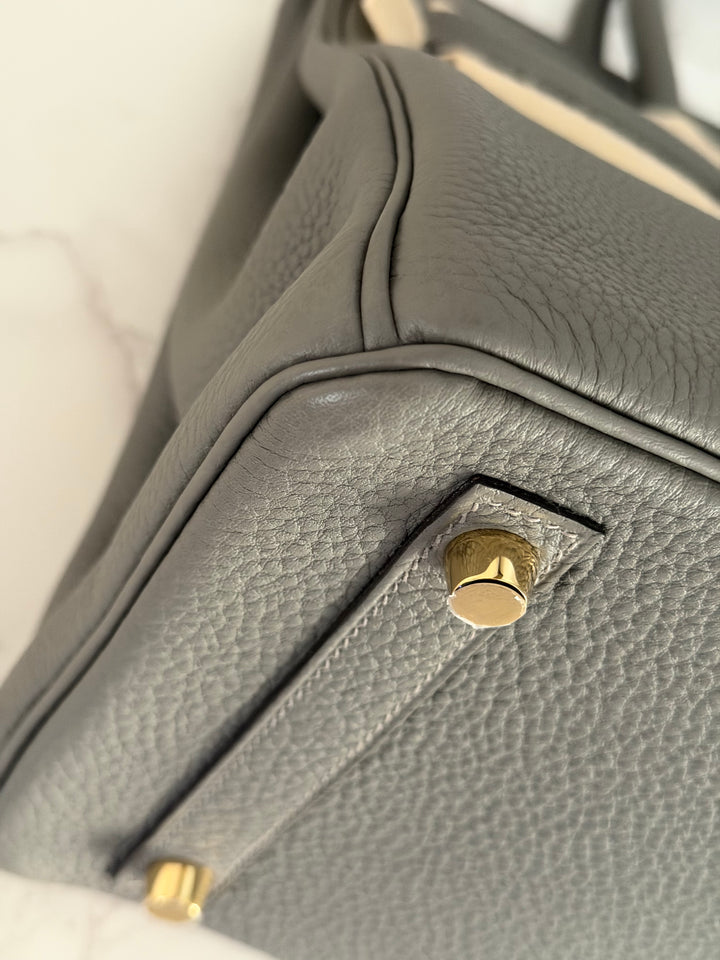 Hermes Birkin 30 Gris Meyer Togo Leather GHW Stamp U 2022