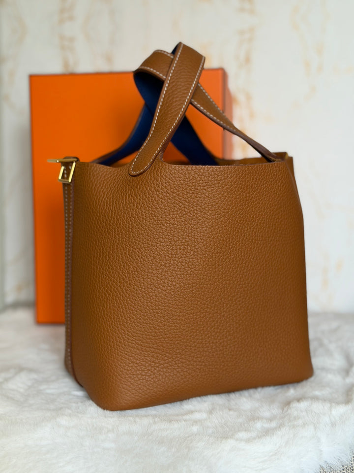 Hermès Picotin 18 In Gold Cle Leather GHW Stamp U 2022