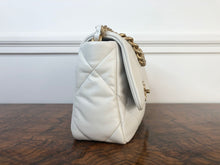 Load image into Gallery viewer, Chanel 19 size Small from series 30 White Goat Skin Mixed Hardware Flap Bag
