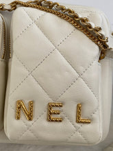 Load image into Gallery viewer, Chanel 22C White Calfskin GHW Small Camera Case Bag with Adjustable Strap
