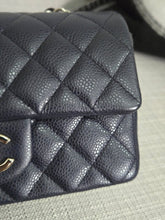 Load image into Gallery viewer, Chanel series 18 14C 2014 Cruise Collection Navy Caviar SHW Classsic Mini Rectangular Flap Bag

