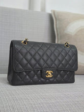 Load image into Gallery viewer, Chanel series 16 circa 2012 Black Caviar 11.12 Medium ML Timeless Classic Double Flap Bag with GHW
