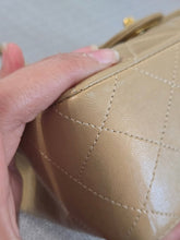 Load image into Gallery viewer, Chanel series 1 Beige Lambskin 24K GHW Vintage Mini Flap Bag

