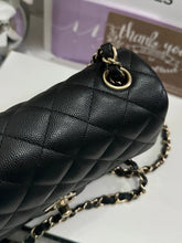 Load image into Gallery viewer, Chanel series 24 17B 2017 Fall/Winter Collection Black caviar LGHW Mini Rectangular Flap Bag with Burgundy Leather lining
