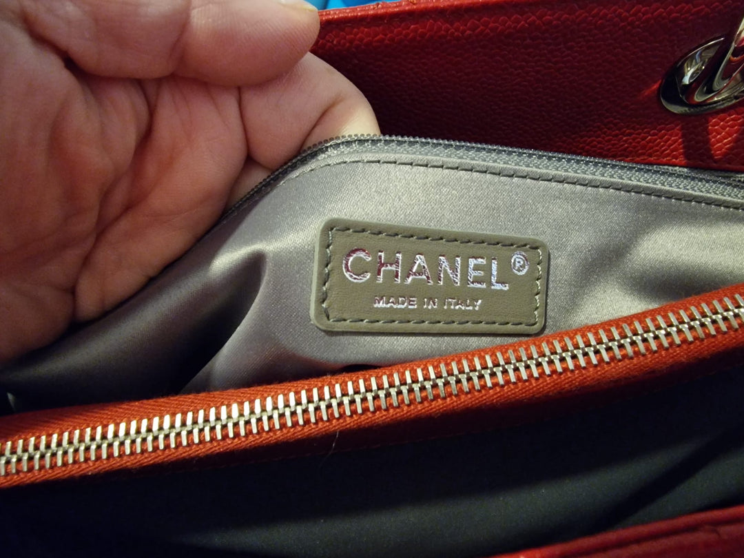 Chanel series 17 2012 Red Caviar SHW Grand Shopping Tote Bag (GST)