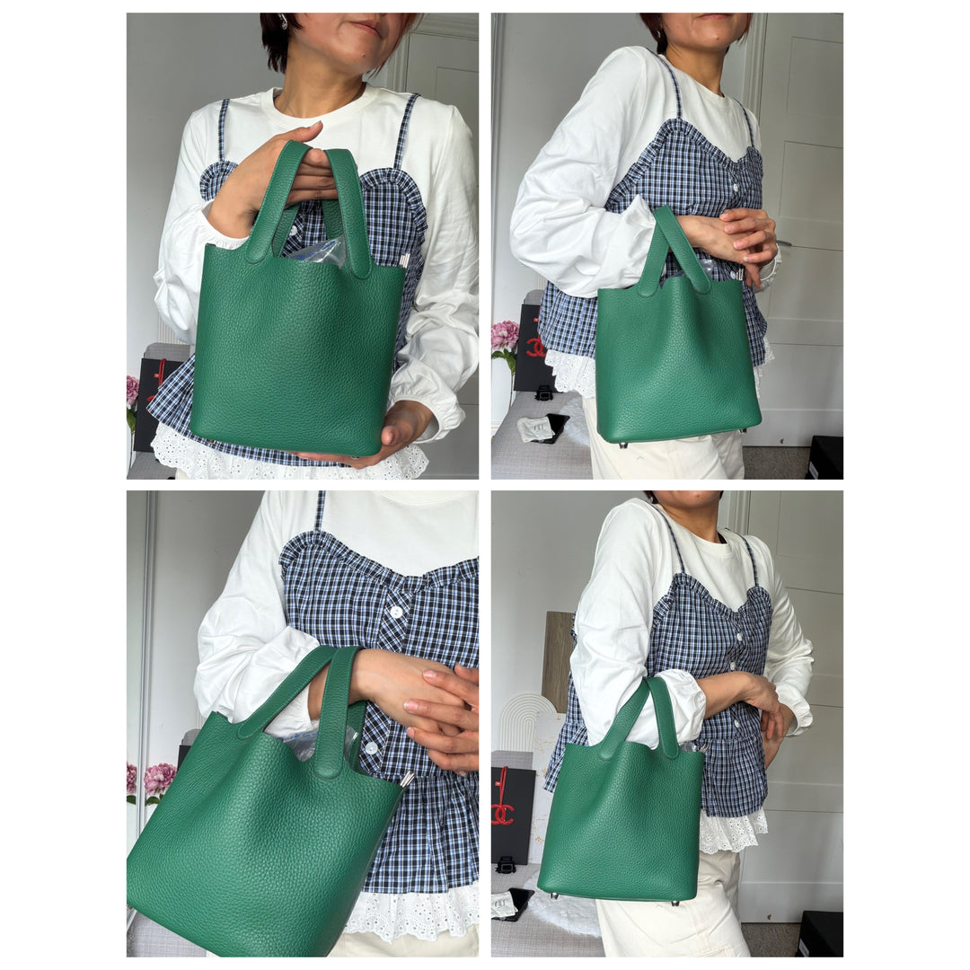 Hermès Picotin 18 Lock Vert Moyen Cle Leather PHW stamp K 2025