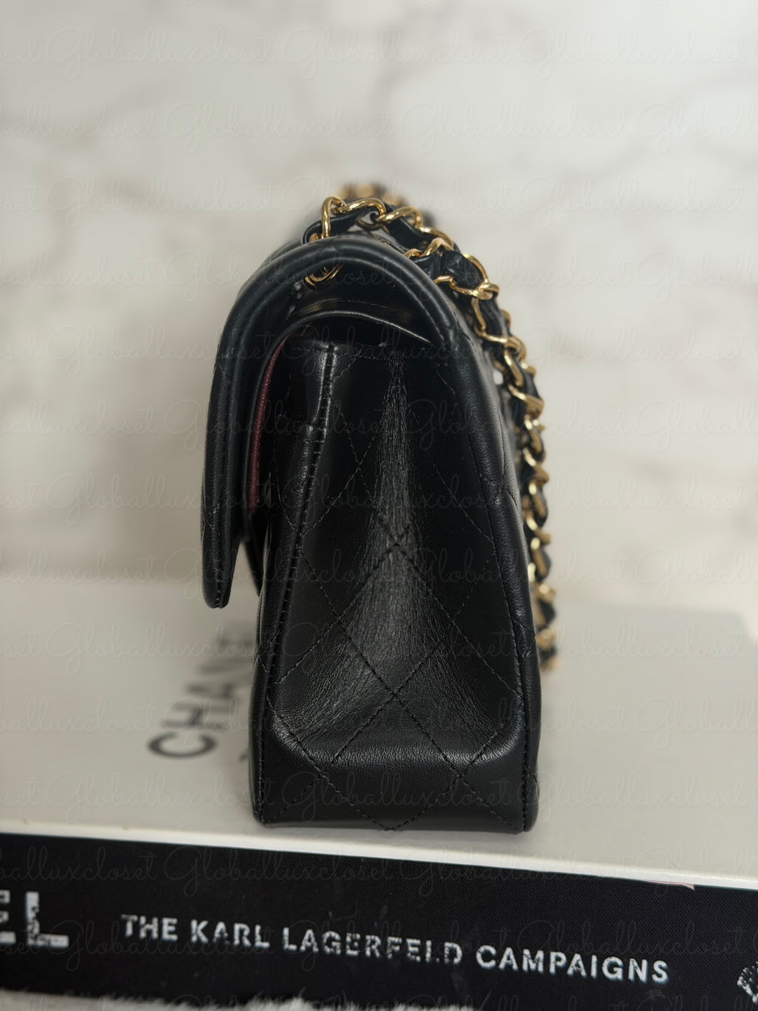 CHANEL Black Lambskin GHW SMALL Timeless Classic Double Flap Bag 2022 Microchipped