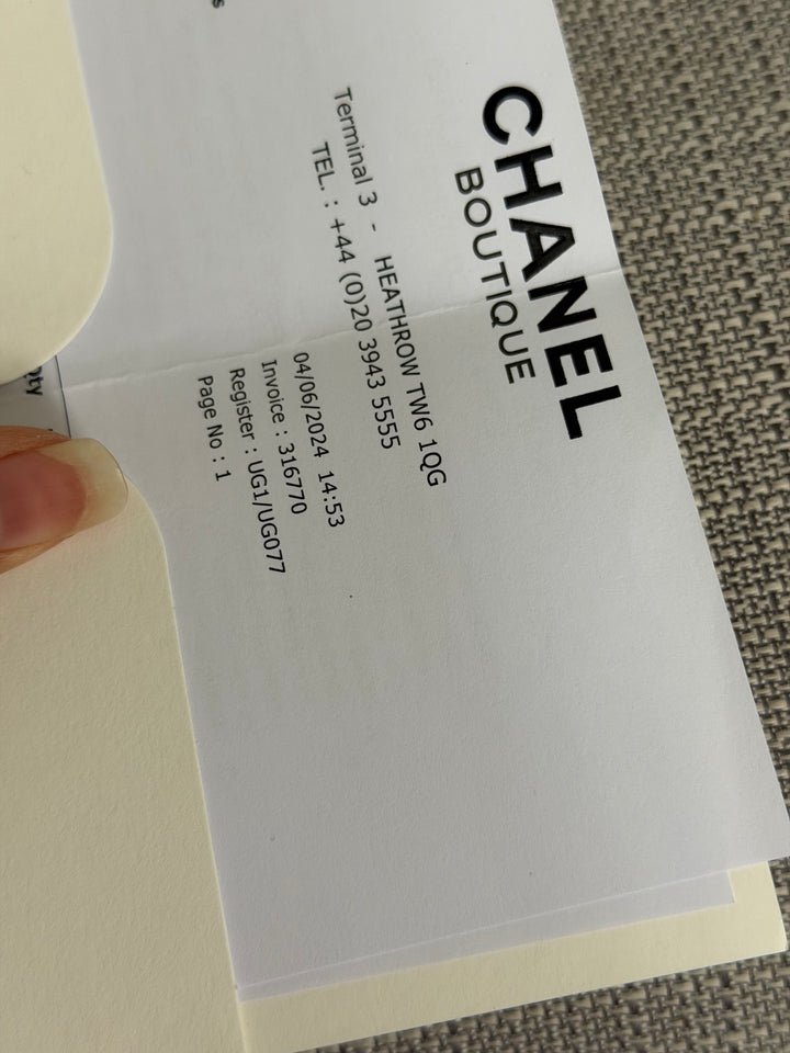 CHANEL 24A 2024 Black and White Houndstooth Tweed Kelly Small Shopping Bag with Chain Aged GHW