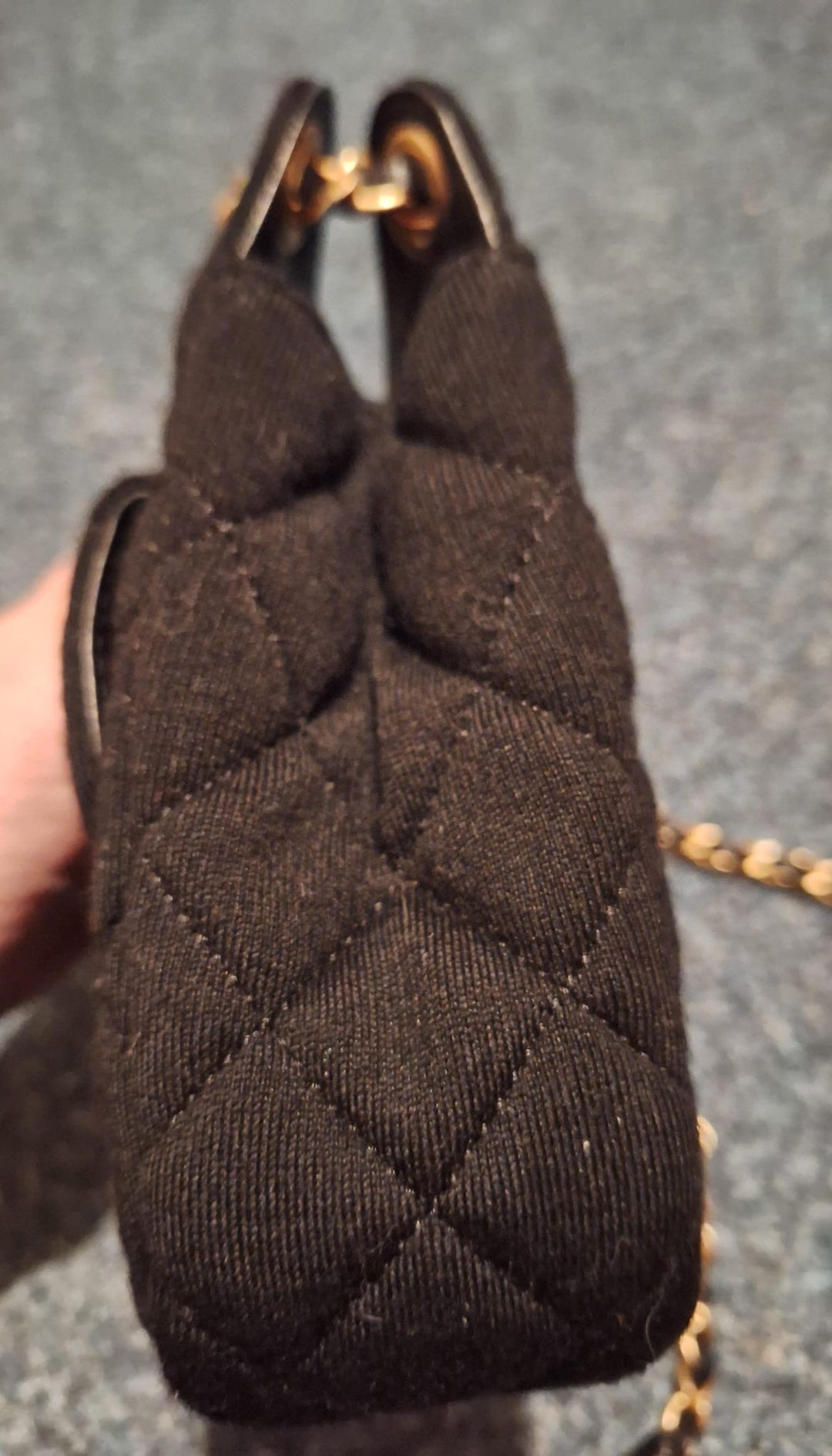 CHANEL Jersey Wavy Hobo Bag with Aged GHW Size Small