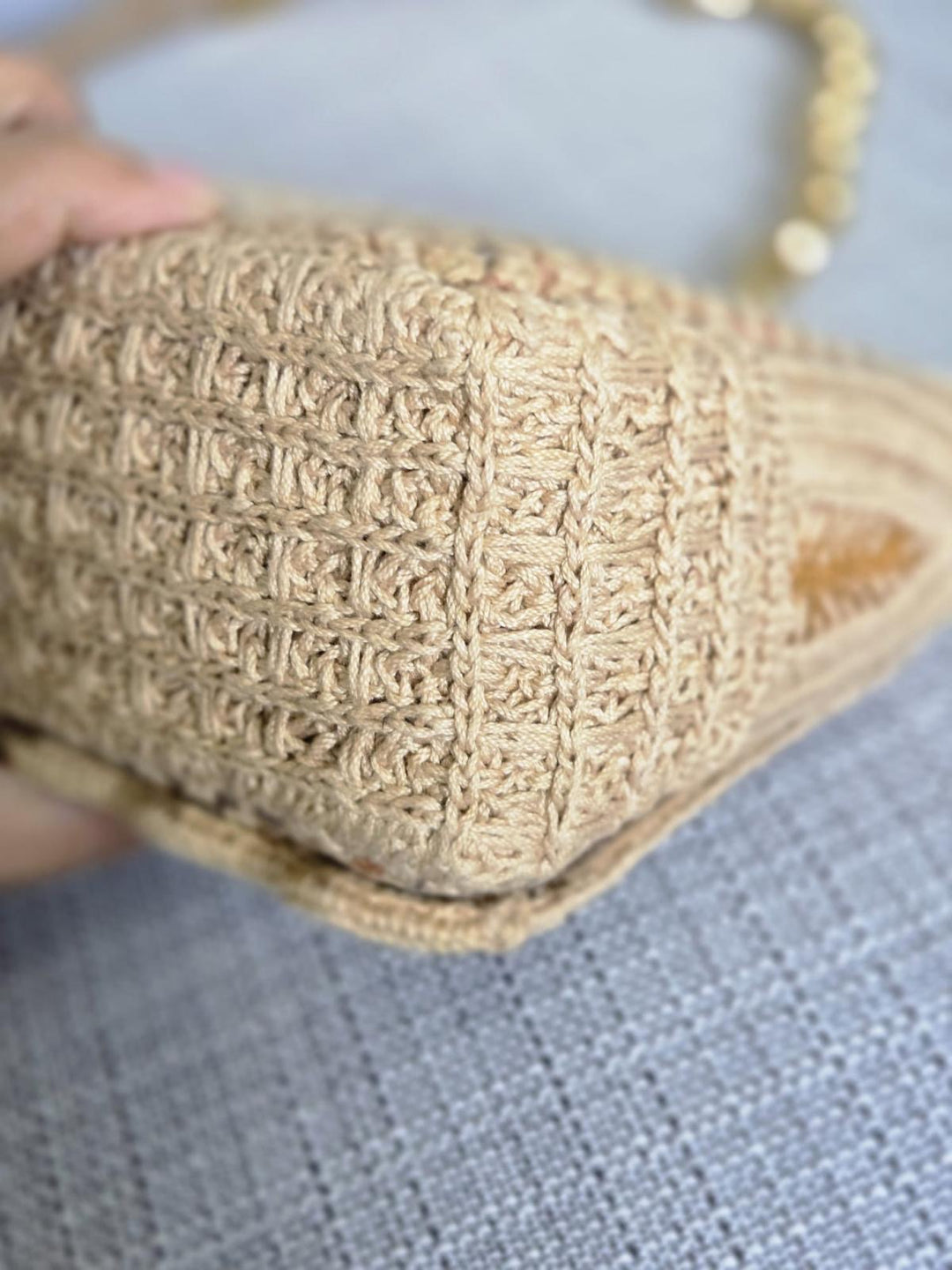 DIOR Cannage Woven Raffia and Suede in Beige GHW size SMALL