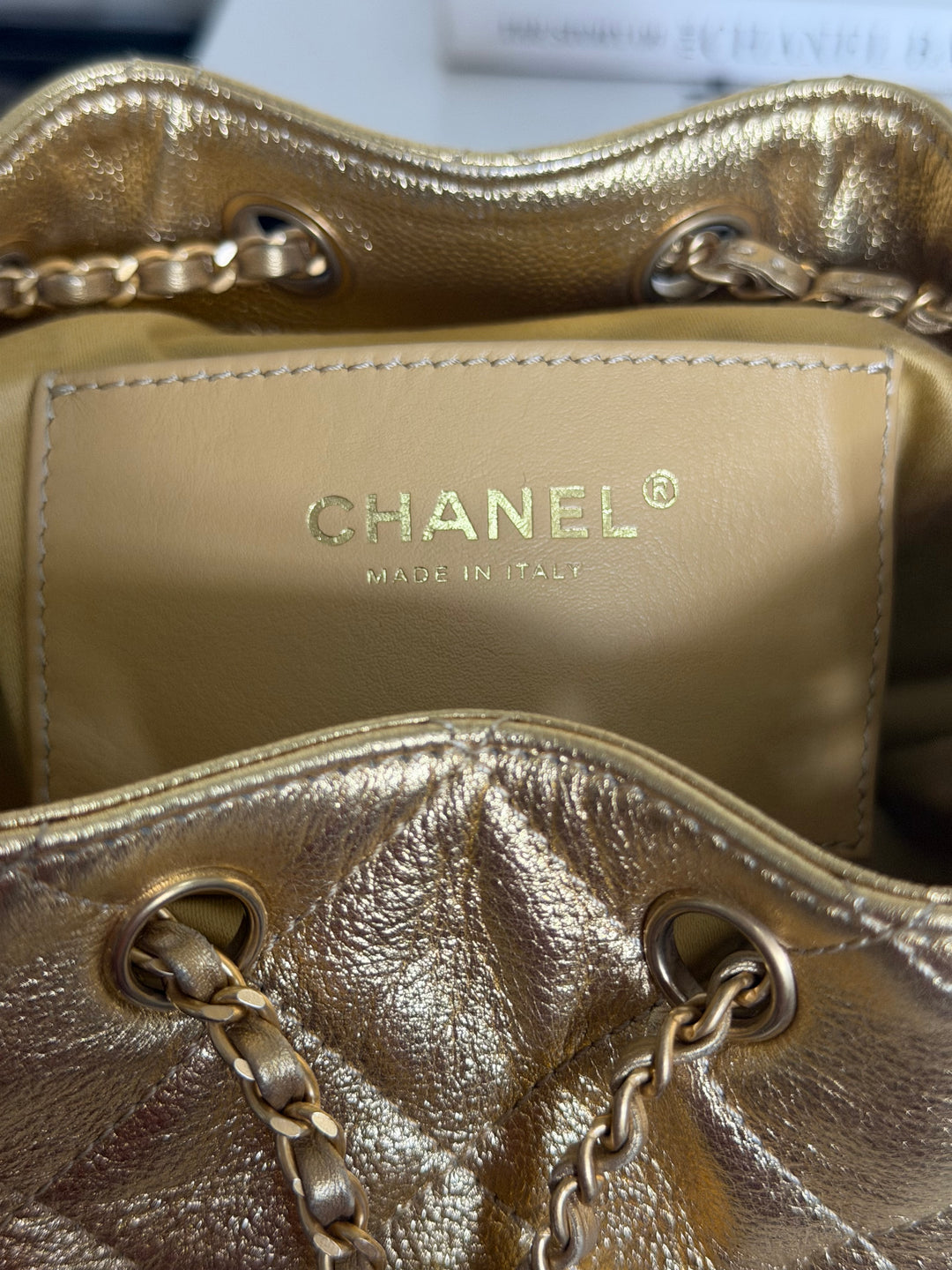 CHANEL 26C Gold Caviar Mini 25 Hobo Bag with Aged GHW 2026