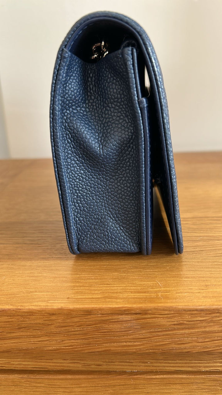 CHANEL series 28 Navy caviar LGHW Boy Wallet On Chain (WOC)