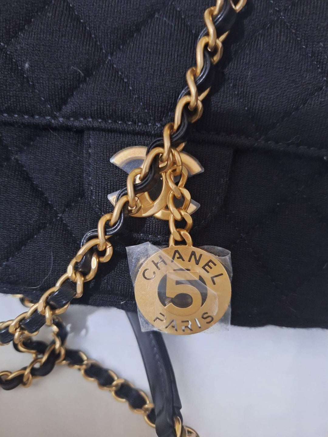 CHANEL Jersey Wavy Hobo Bag with Aged GHW Size Small