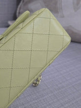 Load image into Gallery viewer, Chanel 23C 2022/2023 Cruise Collection Pastel Lime Green Lambskin Mini Rectangular Flap Bag with Champagne GHW
