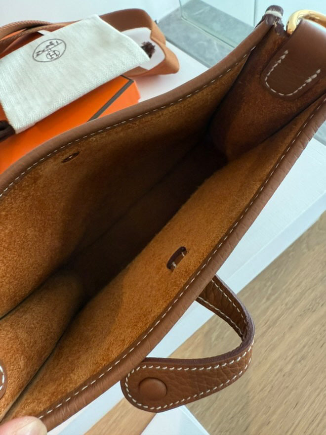 Hermes Mini Evelyn PM Gold with GHW