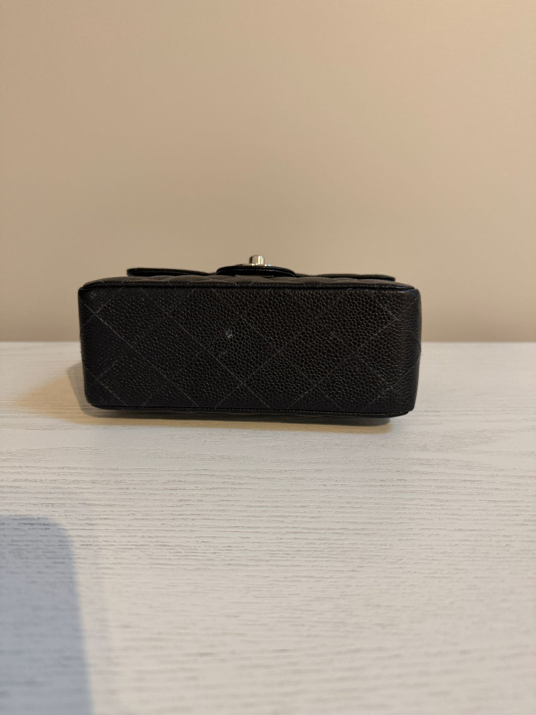 CHANEL series 9 Black Caviar SHW Vintage Mini Flap Bag