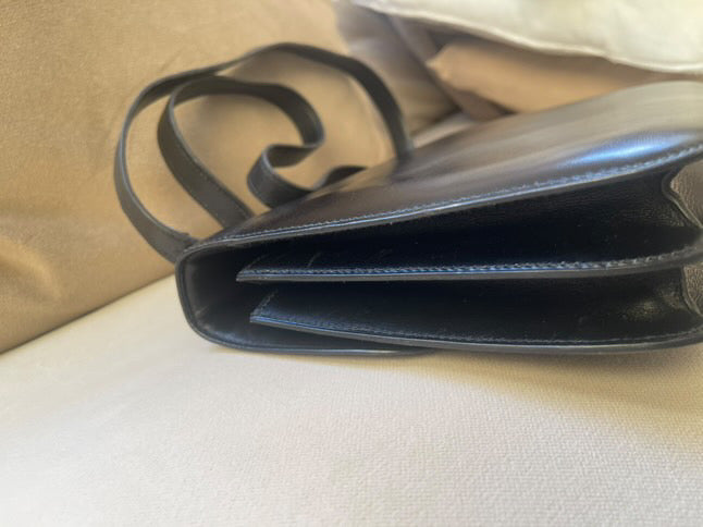 HERMES Constance 24 Black Box Leather Enemel H Closure GHW Vintage Stamp J in Sq