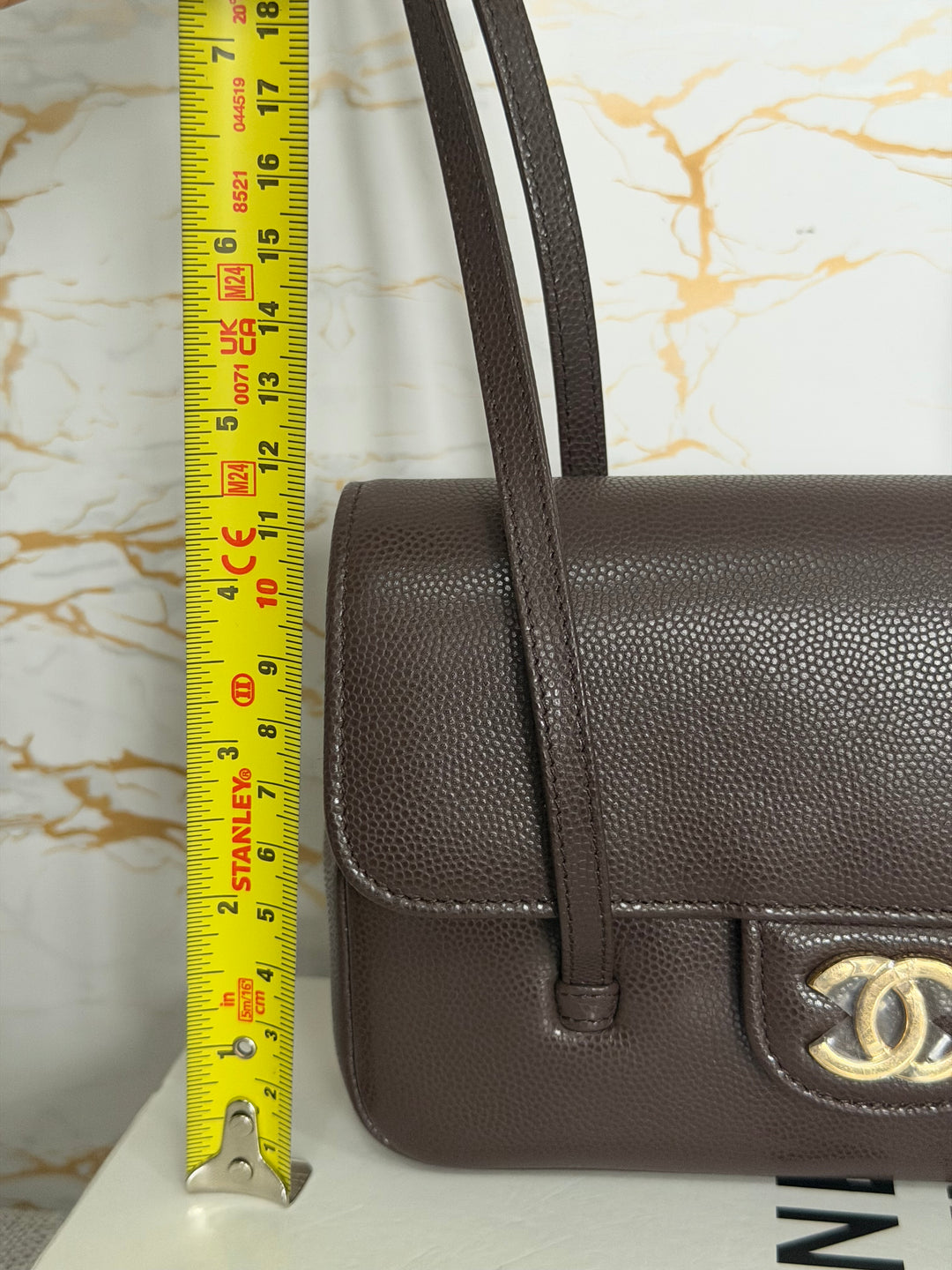 CHANEL Brown Caviar Preppy Mini 26S 2026 with Aged GHW 17 cms
