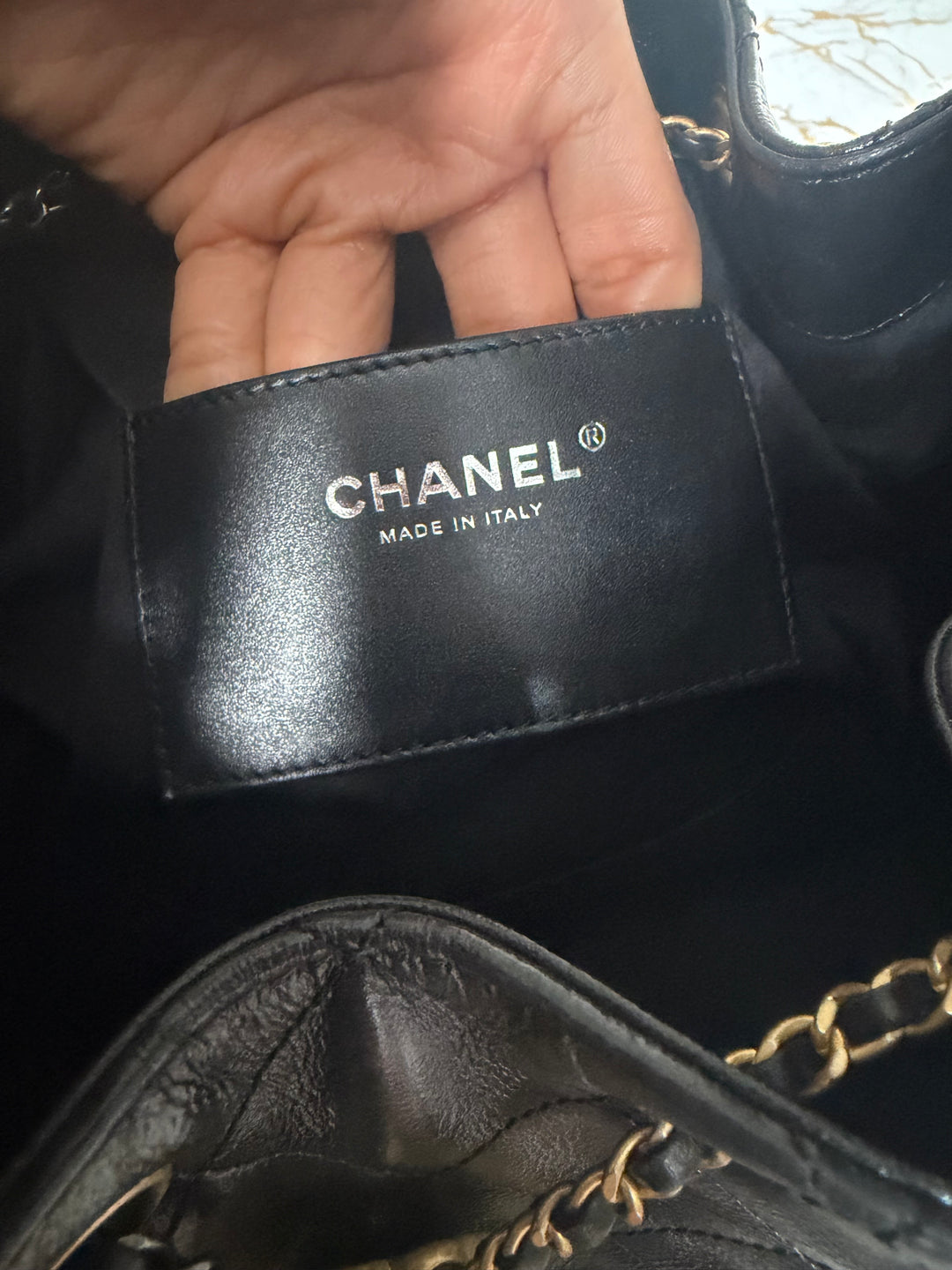 CHANEL Black Shiny Calf Skin Mixed Hardware 25 Hobo Bag size SMALL 2025/2026