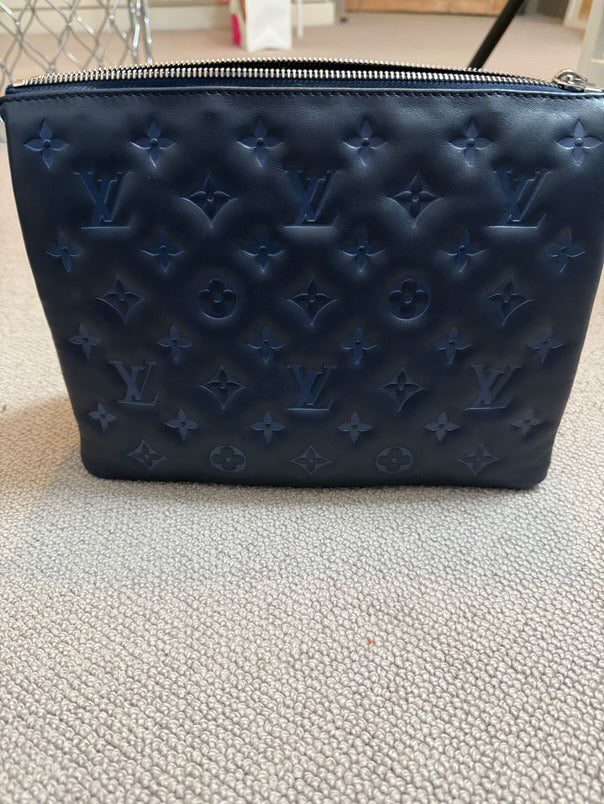 LOUIS VUITTON LV Coussin PM Navy Leather SHW