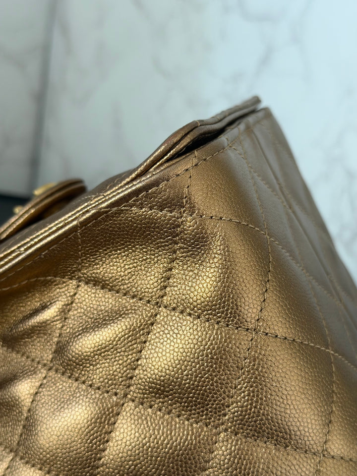 CHANEL 25A 2025 Bronze Caviar aged GHW 25 Hobo Bag size Small